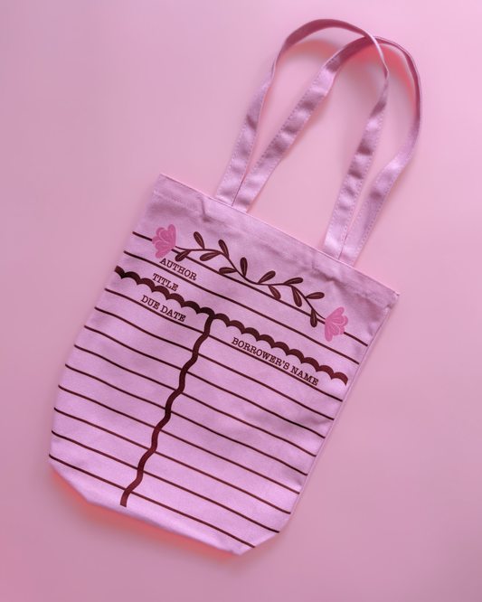 Bookish Canvas Totes | Reading List | Library Card