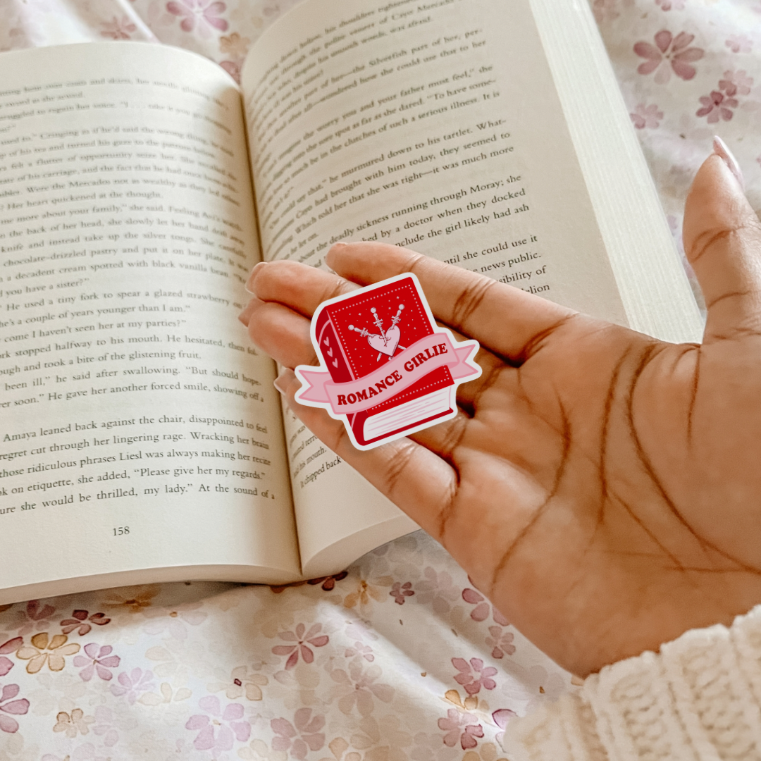 Romance Girlie Reader Waterproof Sticker