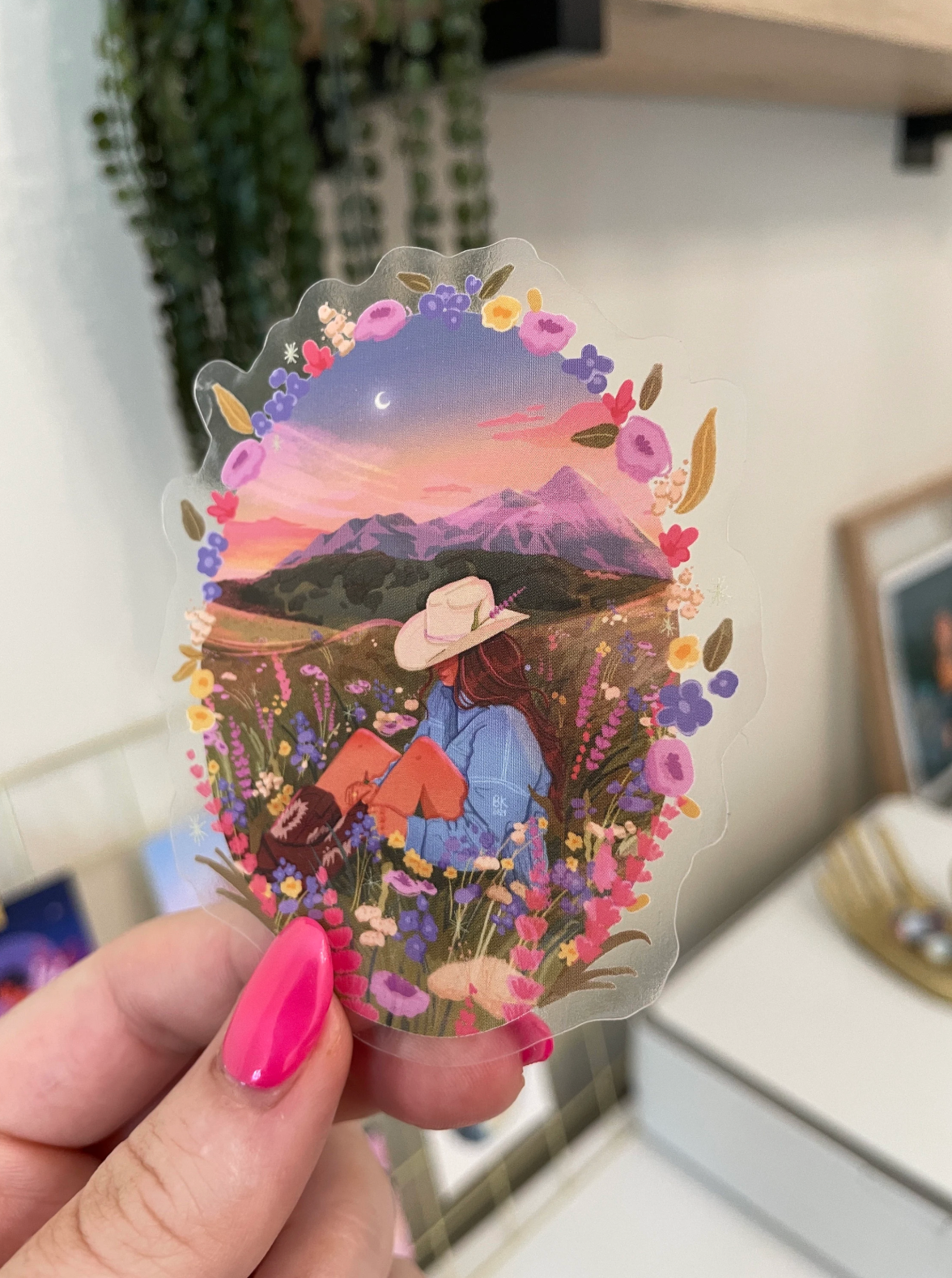 Mountain Meadow Clear-Back Sticker