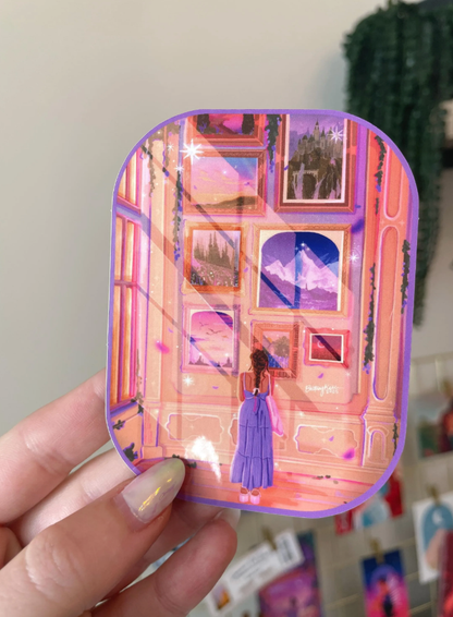 Bookish Art Museum Sticker