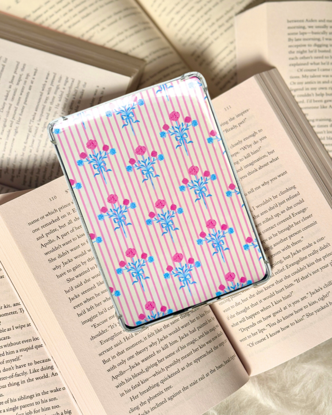 Vintage Striped Floral Kindle Insert