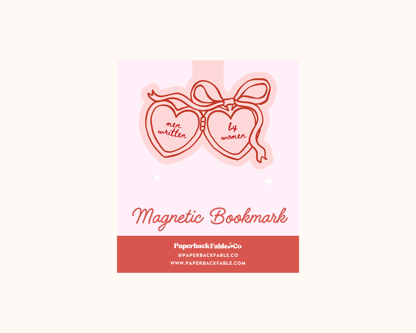 Men Written By Women Locket - Magnetic Bookmarks