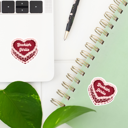Bookish Girlie Cake Bookish Waterproof Sticker