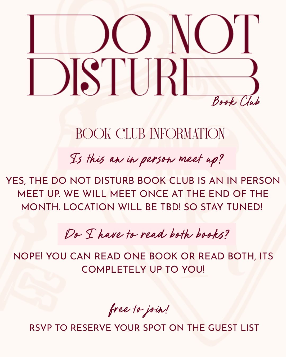 Do Not Disturb - October Meet Up