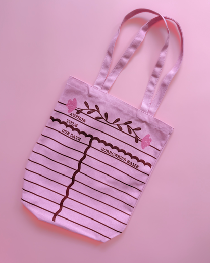 Bookish Canvas Totes | Reading List | Library Card