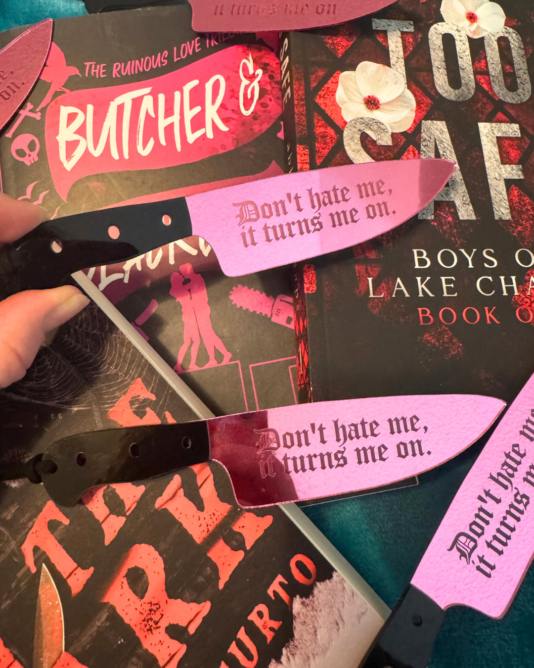 Don't Hate Me, Turns Me On - Mirrored Knife Bookmark